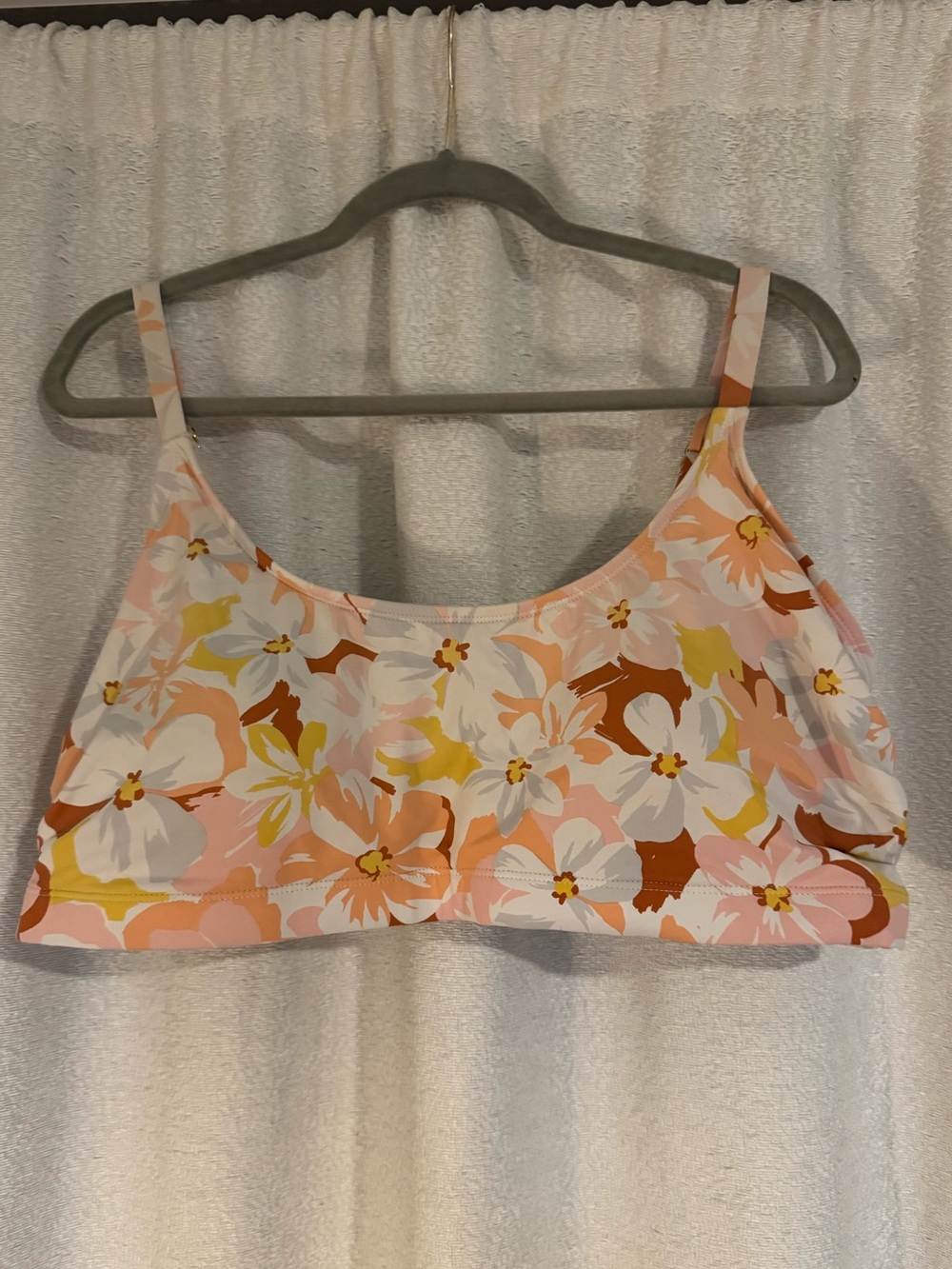 Xhilaration Floral Bikini Top in Pink, White, Yellow, Orange